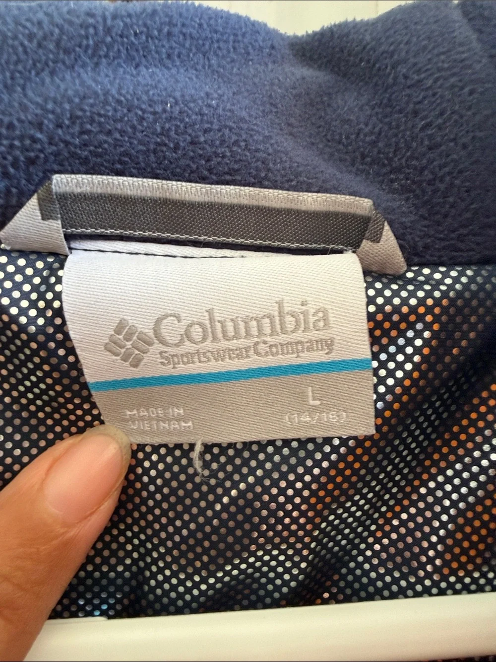 Columbia Kids Hooded Colorblock Jacket - Orange & Navy Blue
